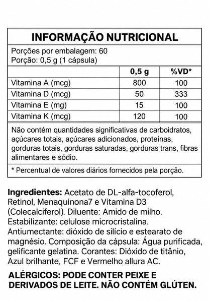 Vitamina A + D3 + K2 + E