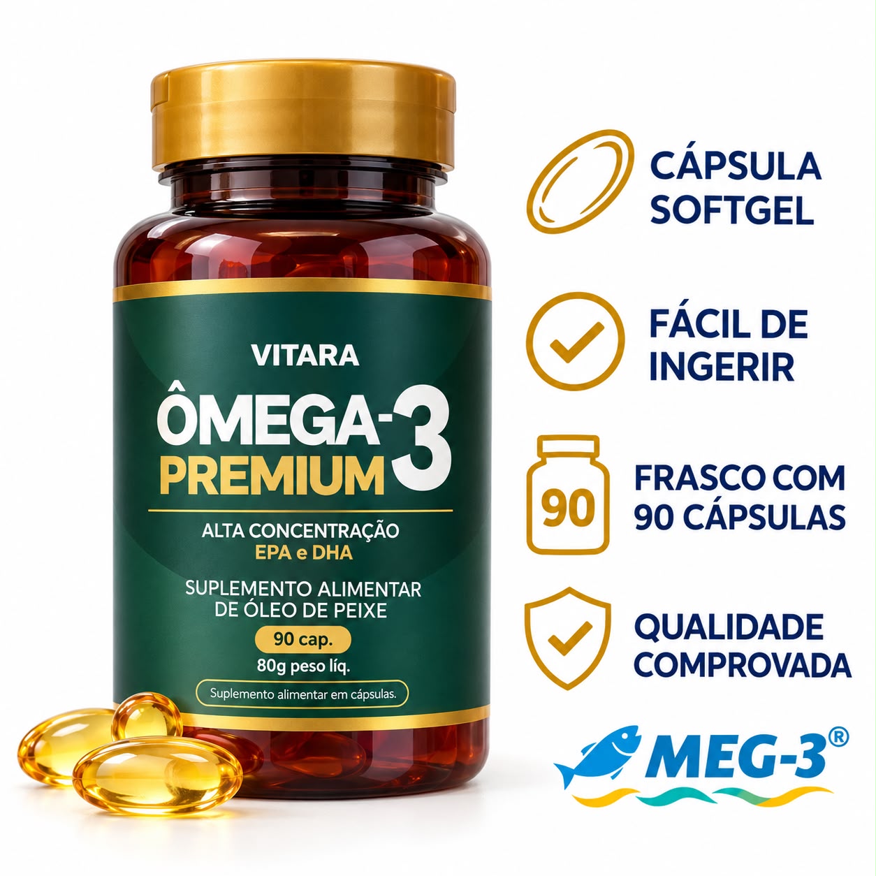 Ômega 3 18/12 (Soft Gel) - 120 cápsulas