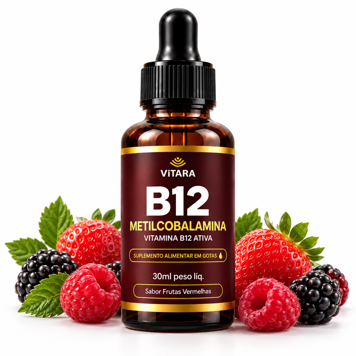 Vitamina B12 em Gotas 30 ml — inclui 1 frasco no Combo Bem-estar e Articulações