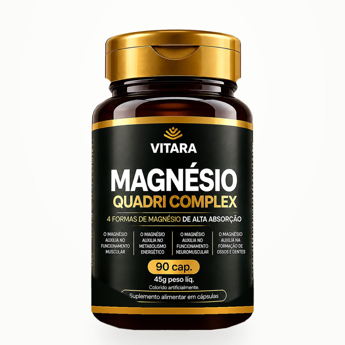Magnésio Quadri Complex Vitara, 90 cápsulas